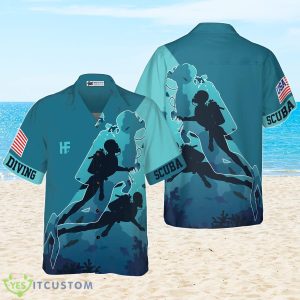 Scuba Diving Into The Sea Hawaiian Shirt Best Gift For Men And Women Product Photo 1