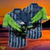 Seattle Seahawks NFL Football Hawaiian Shirt American Flag Print This Summer Best Gift For Fans Product Photo 1