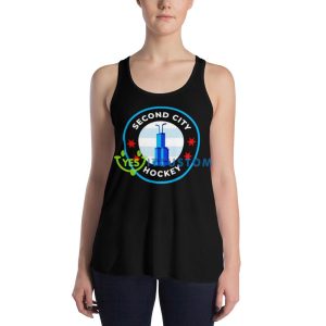 Second city hockey logo shirt - 8800 Women's Flowy Racerback Tank