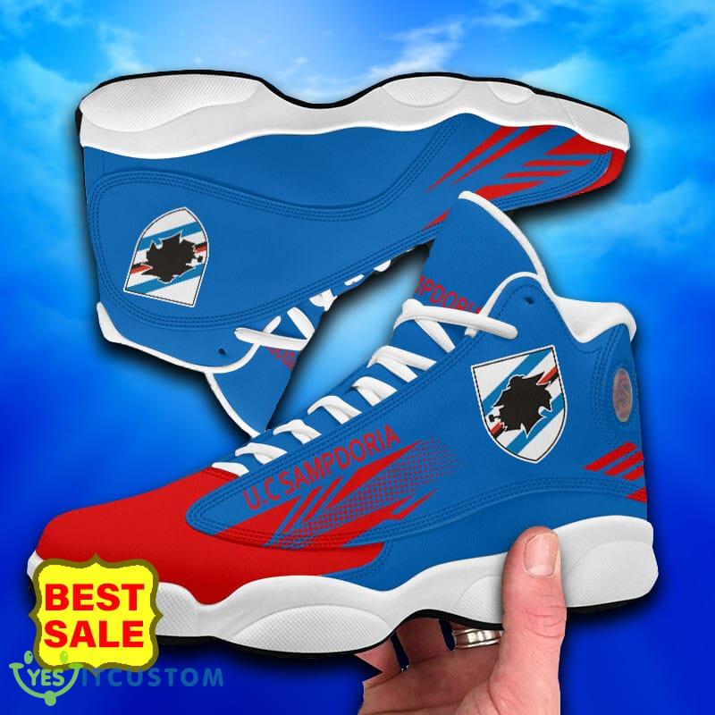 Serie B UC Sampdoria Black White Logo Air Jordan 13 High Top Shoes 2 Serie B UC Sampdoria Black White Logo Air Jordan 13 High Top Shoes - Serie B UC Sampdoria Air Jordan 13_3