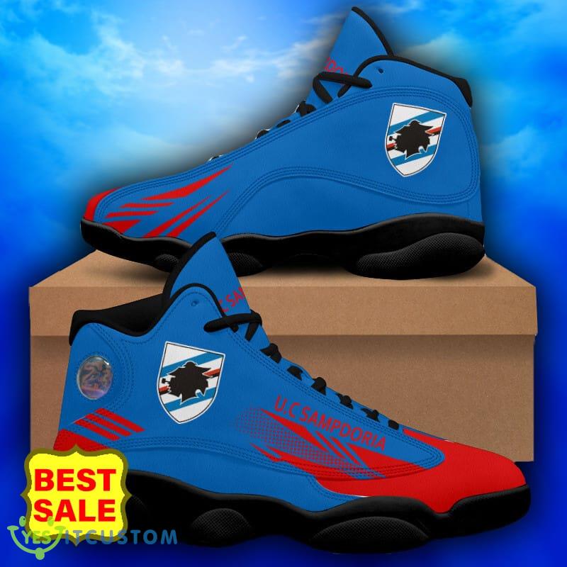 Serie B UC Sampdoria Black White Logo Air Jordan 13 High Top Shoes 5 Serie B UC Sampdoria Black White Logo Air Jordan 13 High Top Shoes - Serie B UC Sampdoria Air Jordan 13_6