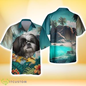 Shih Tzu All Printed 3D Hawaiian Shirt For Dog Lovers Product Photo 3