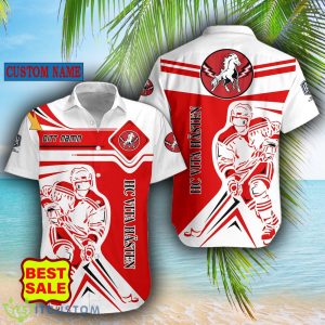 SHL Custom Name HC Vita Hästen Logo Combo Hawaiian Shirt And Short For Fans - HC Vita Hästen Hawaiian