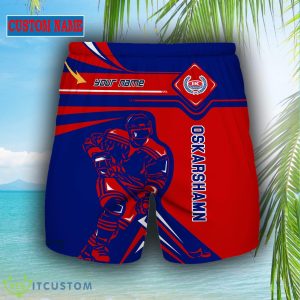 SHL Custom Name IK Oskarshamn Logo Combo Hawaiian Shirt And Short For Fans - IK Oskarshamn Short