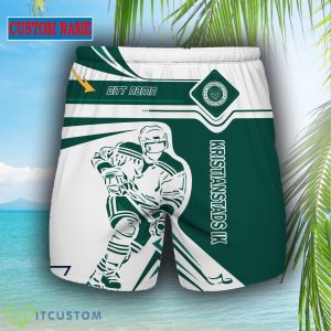 SHL Custom Name Kristianstads IK Logo Combo Hawaiian Shirt And Short For Fans - Kristianstads IK Short