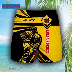 SHL Custom Name Lulea HF Logo Combo Hawaiian Shirt And Short For Fans - Lulea HF Short