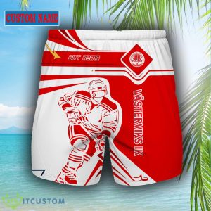 SHL Custom Name Västerviks IK Logo Combo Hawaiian Shirt And Short For Fans 3 SHL Custom Name Västerviks IK Logo Combo Hawaiian Shirt And Short For Fans - Västerviks IK Short