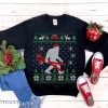 Skiing Ugly Christmas Sweater For Skier Santa Hat Sasquatch Shirt Ski Lover Bigfoot Sweatshirt - Skiing Ugly Christmas Sweater For Skier Santa Hat Sasquatch Shirt Ski Lover Bigfoot Sweatshirt Xmas Gift Present Unisex Crewne_1