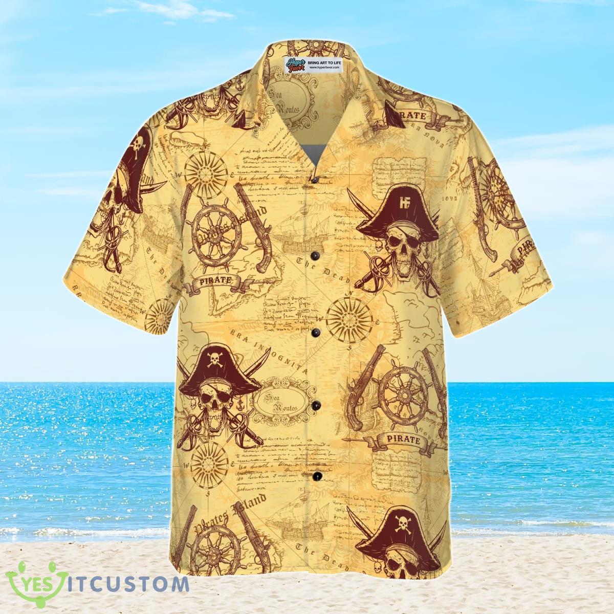 Skull Pirates Of The Ancient Sea Map Hawaiian Shirt Best Gift For Men And Women 3 Skull Pirates Of The Ancient Sea Map Hawaiian Shirt Best Gift For Men And Women Product Photo 3