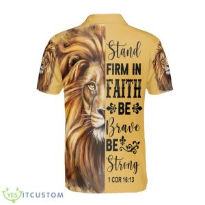 Stand Firm In Faith Christian Jesus Lion 3D Polo Shirt Gift For Men And Women - Stand Firm In Faith Polo Shirt, Christian Polo Shirt, Jesus Lion Polo Shirt, Polo shirts for men, Religious Shirt, Gift For Christian_4