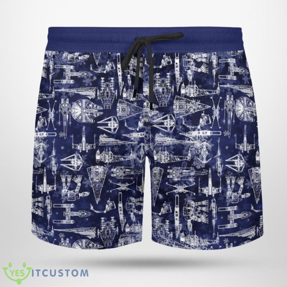 Star Trekar War SpaceShip Blue Hawaiian Shirt And Short For Fans 5 Star Trekar War SpaceShip Blue Hawaiian Shirt And Short For Fans Product Photo 5