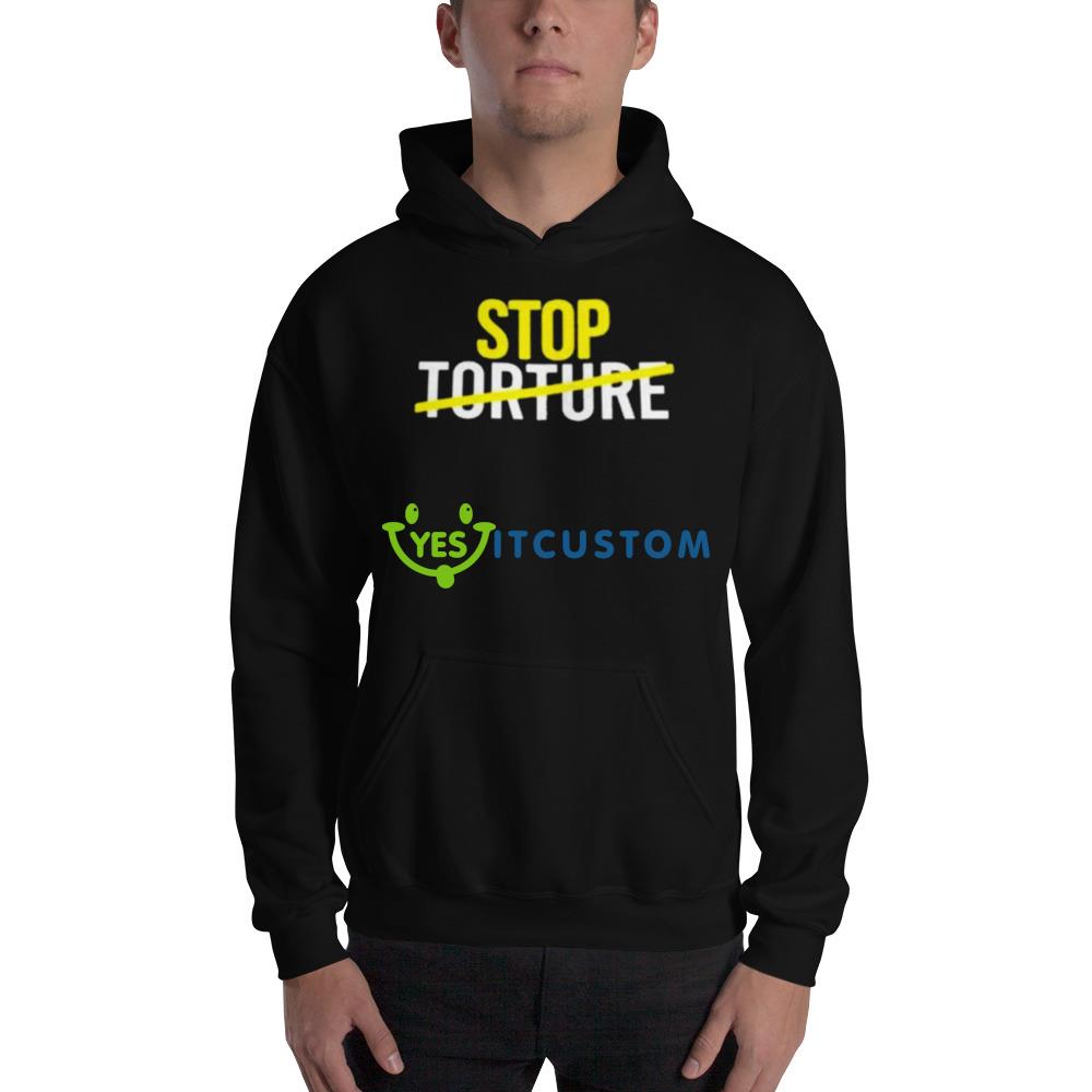Stop Torture shirt 2 Stop Torture shirt - 18500 Unisex Heavy Blend Hooded Sweatshirt