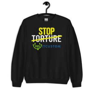 Stop Torture shirt - 18000 Unisex Heavy Blend Crewneck Sweatshirt