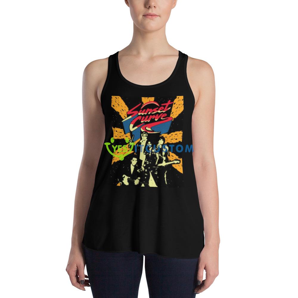 Sunset Curve Band Julie And The Phantoms Vintage shirt 3 Sunset Curve Band Julie And The Phantoms Vintage shirt - 8800 Women's Flowy Racerback Tank