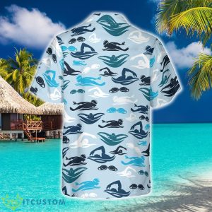 Swimming Pattern Hawaiian Shirt Idea Summer Gift For Men And Women - Swimming Pattern Hawaiian Shirt_2