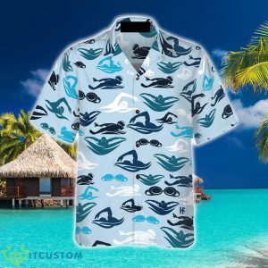 Swimming Pattern Hawaiian Shirt Idea Summer Gift For Men And Women - Swimming Pattern Hawaiian Shirt_3