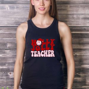 Teacher Christmas Sweatshirt Holly Jolly Teacher Sweatshirt Holiday Sweatshirt Christmas Teacher SweaterClass Holiday PartyTeacher Gift - Ladies Tank Top