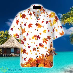 Thanksgiving Pumpkins And Autumn Leaves Hawaiian Shirt Idea Summer Gift For Men And Women - Thanksgiving Pumpkins And Autumn Leaves Hawaiian Shirt_3