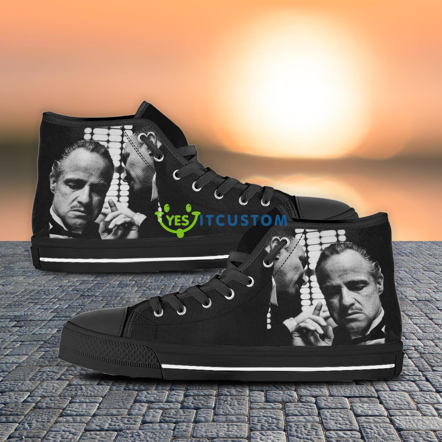 The Godfather High Top Canvas Shoes Gift For Men And Women 2 The Godfather High Top Canvas Shoes Gift For Men And Women Product Photo 1
