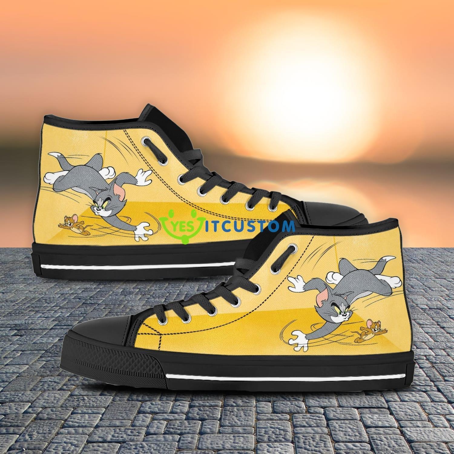 Tom And Jerry High Top Shoes Gift For Men And Women Sport Gift 2 Tom And Jerry High Top Shoes Gift For Men And Women Sport Gift Product Photo 1