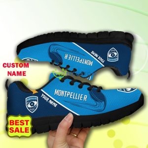 Top 14 Logo Sneakers Custom Name Montpellier Herault Rugby Fans Sprot Shoes For Men And Women - Montpellier Herault Rugby Sneakers_5