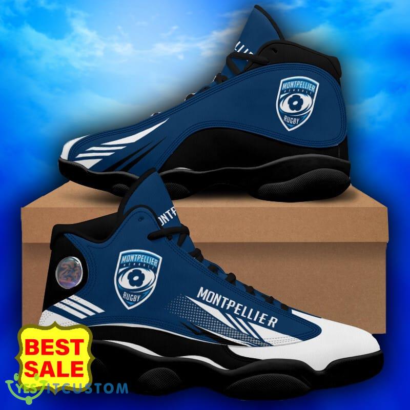 Top 14 Rugby Montpellier Herault Rugby Black White Logo Air Jordan 13 High Top Shoes 5 Top 14 Rugby Montpellier Herault Rugby Black White Logo Air Jordan 13 High Top Shoes - Top 14 Rugby Montpellier Herault Rugby Air Jordan 13_6