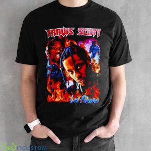 Travis Scott La Flame shirt 7 Travis Scott La Flame shirt - Black Unisex T-Shirt