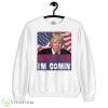 Trump 2024 Hold ON I'm Comin' Classic Funny White T Shirt - 18000 Unisex Heavy Blend Crewneck Sweatshirt