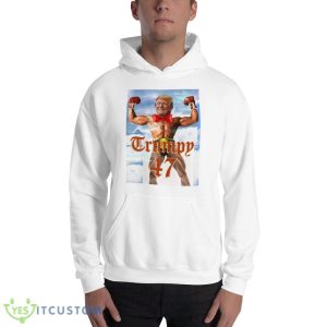 Trump 47 Classic Funny White T Shirt - 18500 Unisex Heavy Blend Hooded Sweatshirt