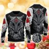 Viking Wolf and Raven 3D Sweater Ugly Christmas Sweater For Men Women Product Photo 1