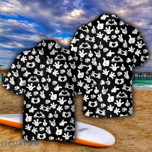 Vintage Mickey Mouse Hand Sign an Disney World Disneyland Family Hawaiian Shirt Gift - Vintage Mickey Mouse Hand Sign Hawaiian Shirt Disney World Disneyland Family Summer Trip Disney Hawaii T-shirt Birthday Boy Girl_3