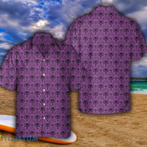 Vintage The Haunted Mansion an Disneyland Family Hawaiian Shirt Gift - Vintage The Haunted Mansion Pattern Hawaiian Shirt Disneyland Family Summer Trip Mickey's Not So Scary Party Disney Halloween Gift_3