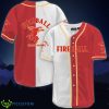 White And Red Split Fireball Whisky Baseball Jersey Shirt Product Photo 1