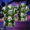 White Tiger Tropical Wild Flower Summer Beach Hawaiian Shirt And Short Product Photo 1