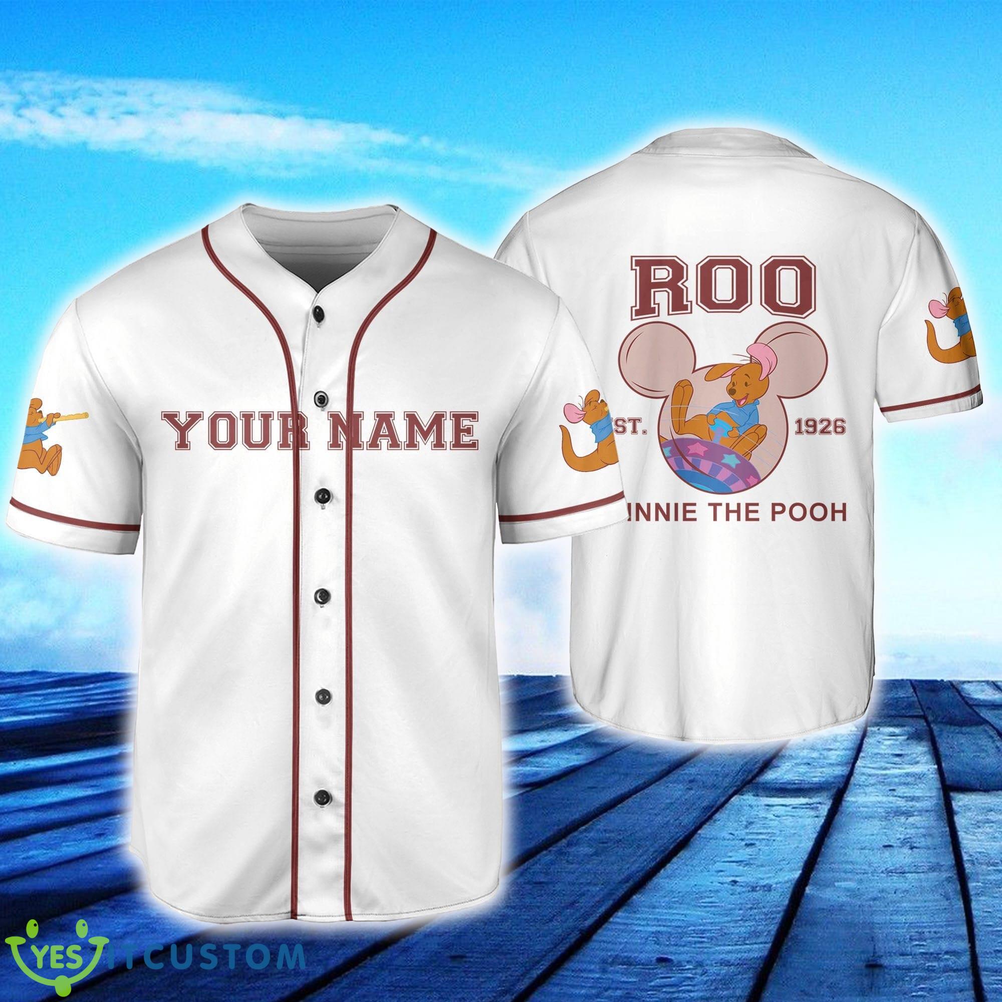 Winnie The Pooh Roo Hundred Acre Woods Custom Name Baseball Jersey Disney Men And Women Gift For Fans - Winnie The Pooh Roo Hundred Acre Woods Custom Name Baseball Jersey Disney Men And Women Gift For Fans