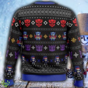 Xmas in Disguise Transformers Ugly Christmas 3D Sweater For Men And Women Gift Christmas - Xmas in Disguise Transformers Ugly Christmas Sweater_3