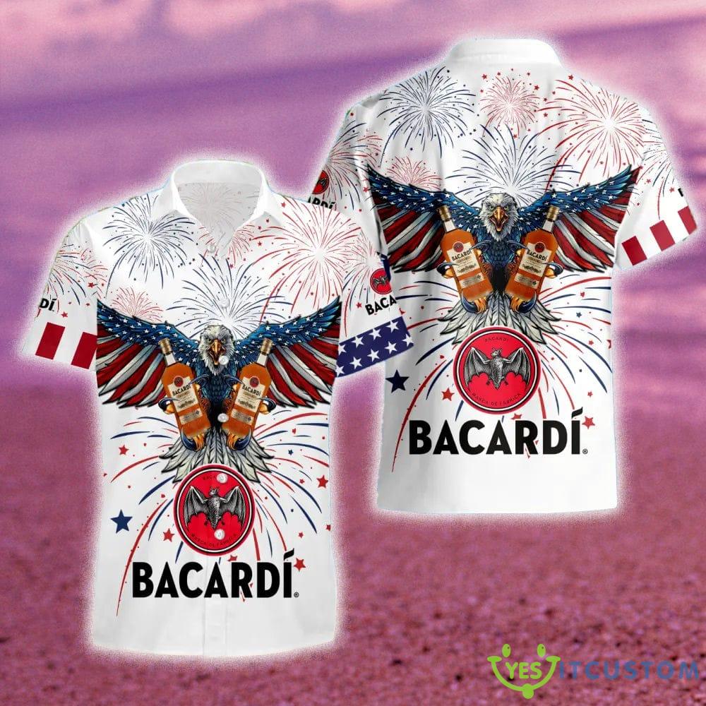 Drapeau Bacardi Racing USA – Grande Bannière Blanche Avec Logo Chauve-souris