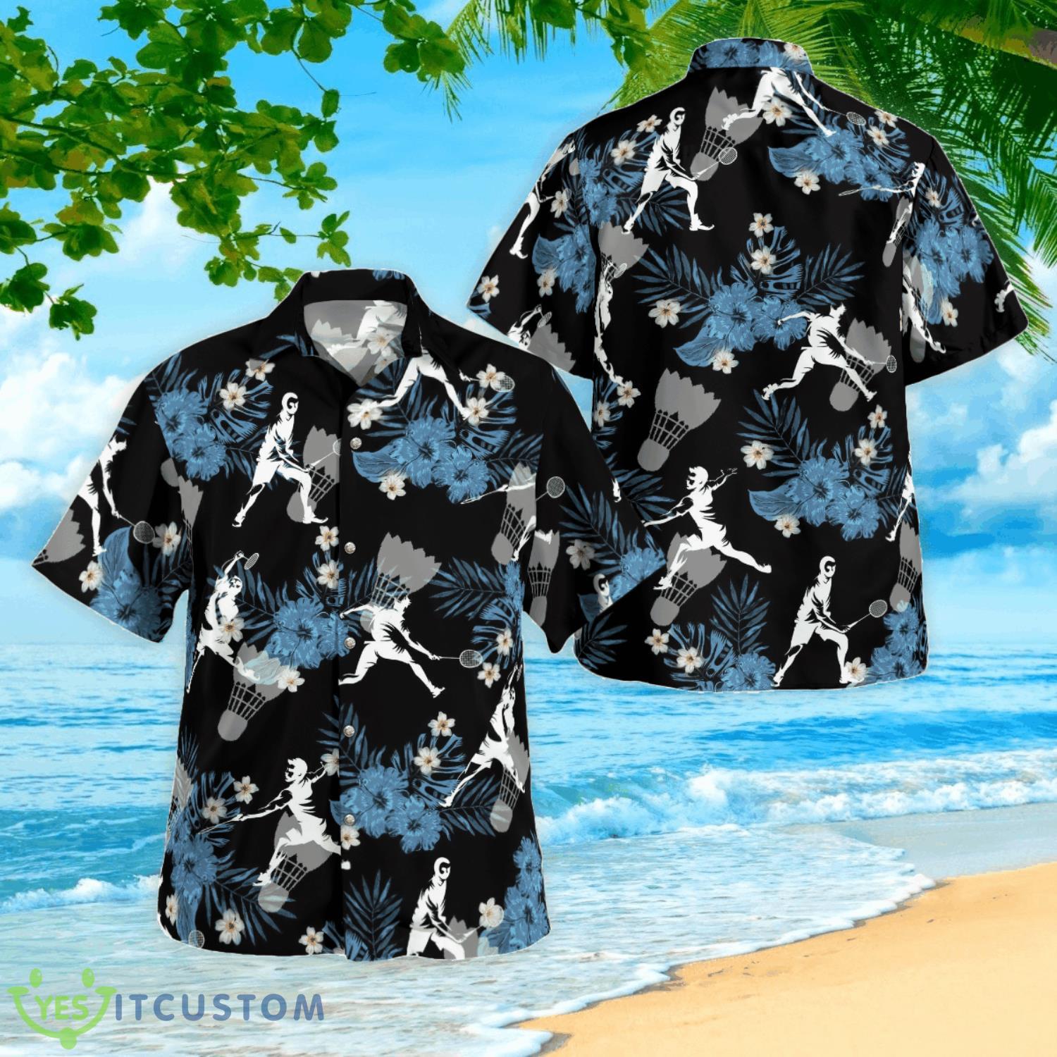 Badminton Hawaiian Shirt Summer Gift Product Photo 1