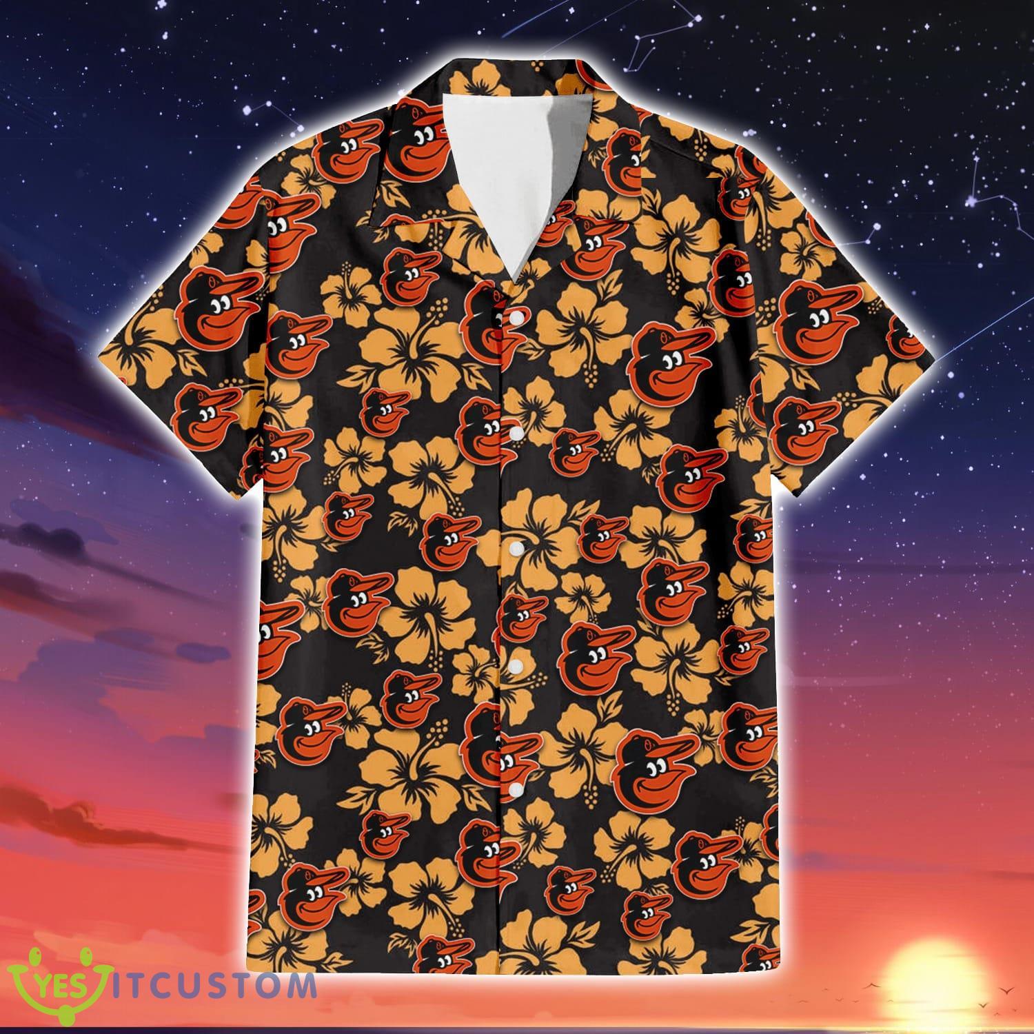 Baltimore Orioles Yellow Hibiscus Tropical Hawaiian Shirt For Fans 3 Baltimore Orioles Yellow Hibiscus Tropical Hawaiian Shirt For Fans Product Photo 3