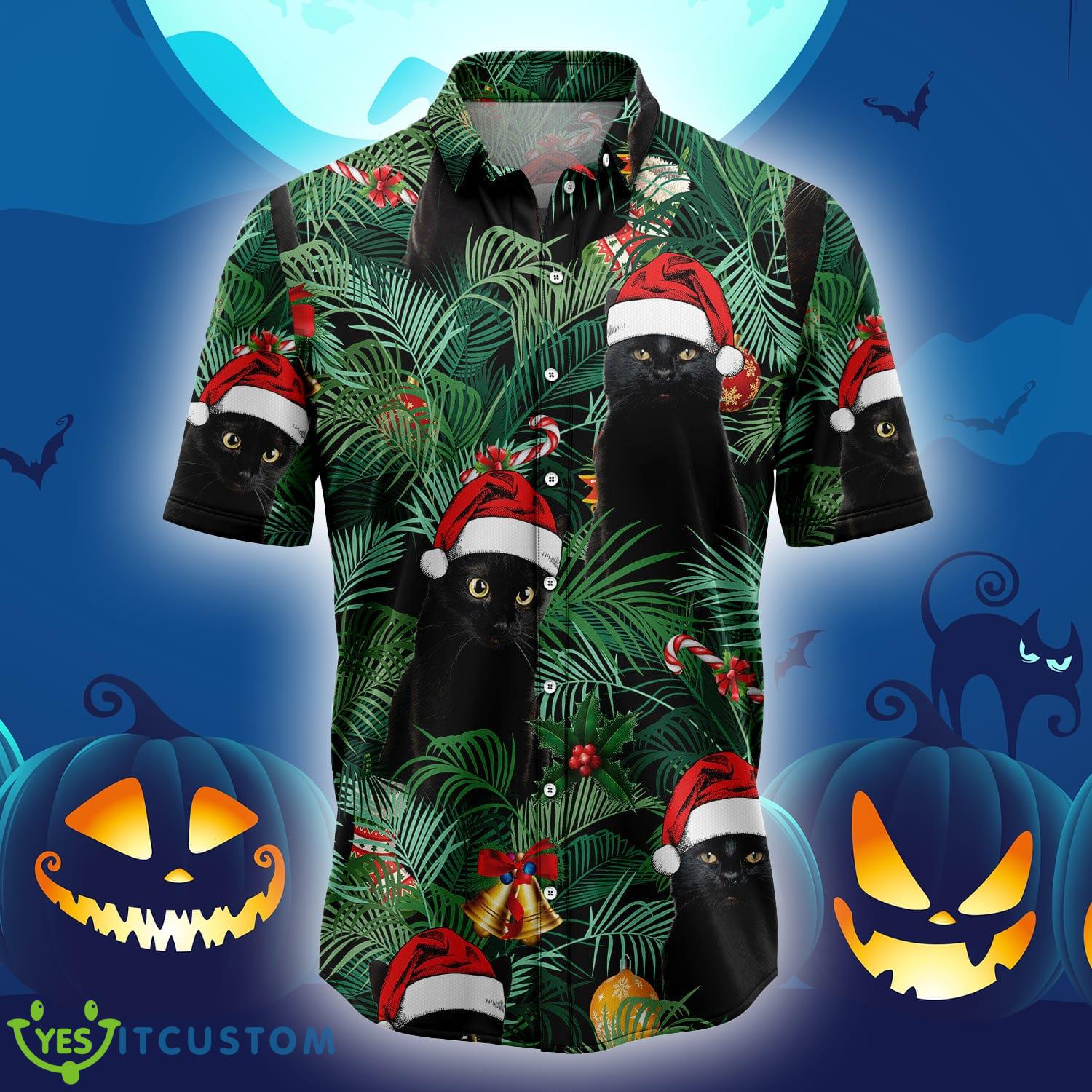 Black Cat Christmas New Style Hawaiian Shirt Gift For Men Women - Black Cat Christmas New Style Hawaiian Shirt Gift For Men Women