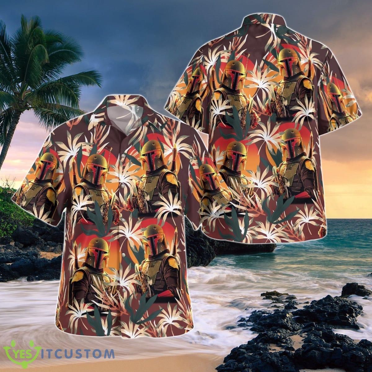 Boba Fett Palm Leaves Hawaiian Shirt Best Gift Men And Women Product Photo 1