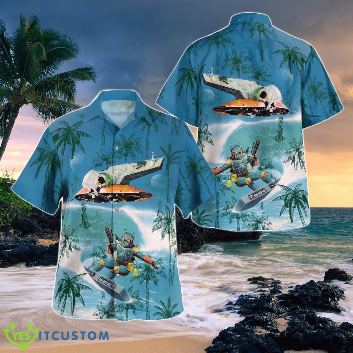 Boba Fett The Mandalorian Surfing Hawaiian Shirt Best Gift Men And Women Product Photo 1