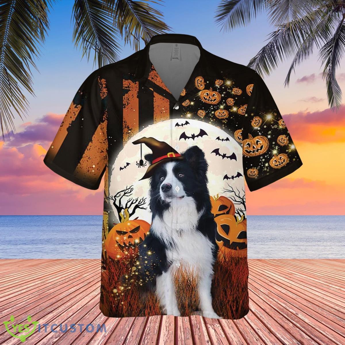 Border Collie Happy Halloween Hawaiian Shirt Halloween Gift Ideas For Men Product Photo 1