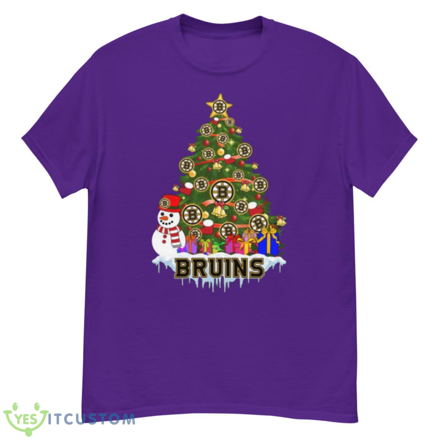 Boston Bruins Merry Christmas NHL Hockey Sports T Shirt - G500 Men’s Classic T-Shirt-1
