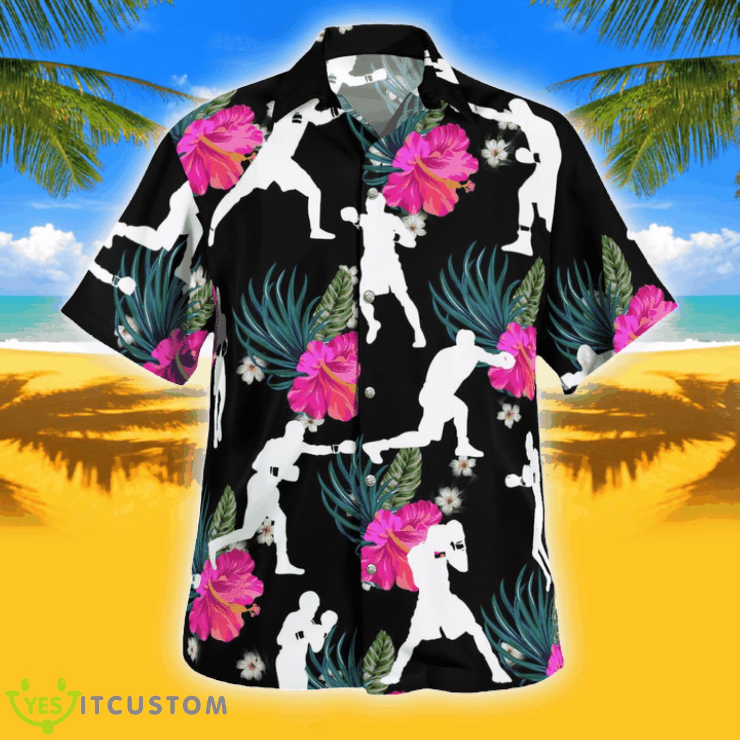 Boxing Tropical Flower Hawaiian Shirt Product Photo 1