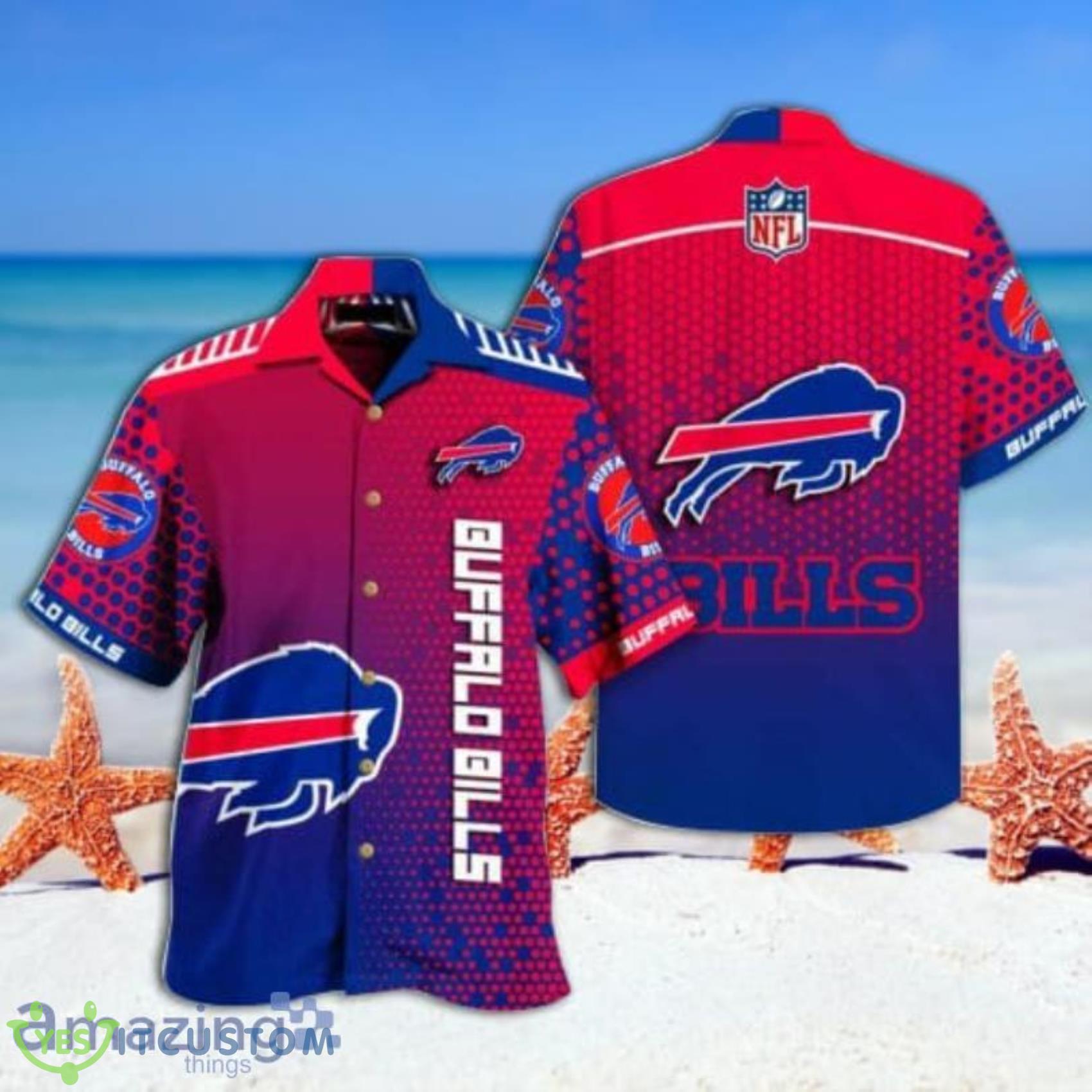 Buffalo Bills Hafltone Texture Combo Hawaiian Shirt And Short 3 Buffalo Bills Hafltone Texture Combo Hawaiian Shirt And Short Product Photo 3