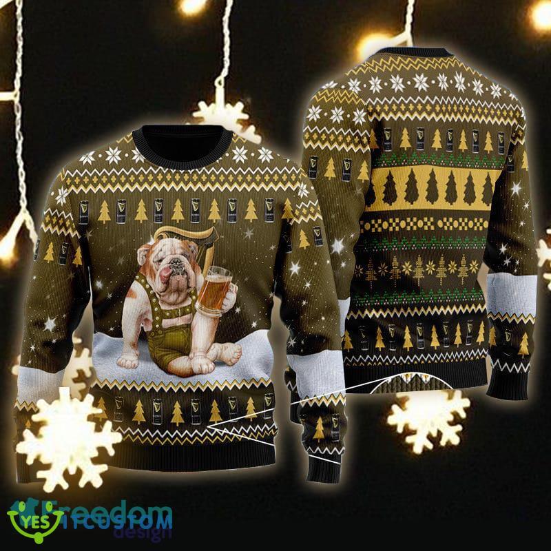 Bulldog Drink Guinness Beer Ugly Christmas Sweater Gift For Men Women - Bulldog Drink Guinness Beer Ugly Christmas Sweater Gift Men Women