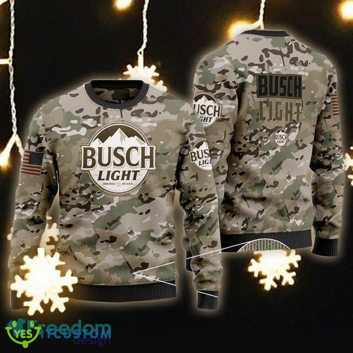 Busch Light Camo Ugly Christmas Sweater Gift For Men Women - Busch Light Camo Ugly Christmas Sweater Gift Men Women