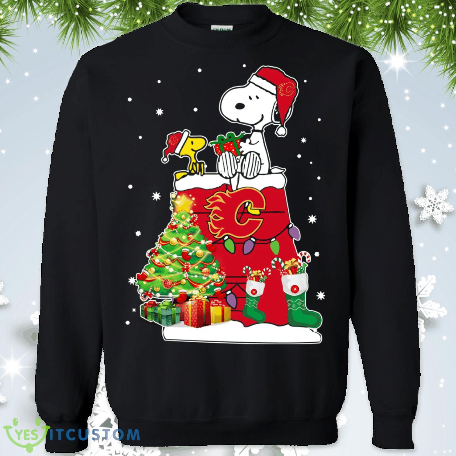 Calgary Flames Snoopy Lover Christmas Sweatshirt 2 Calgary Flames Snoopy Lover Christmas Sweatshirt Product Photo 1