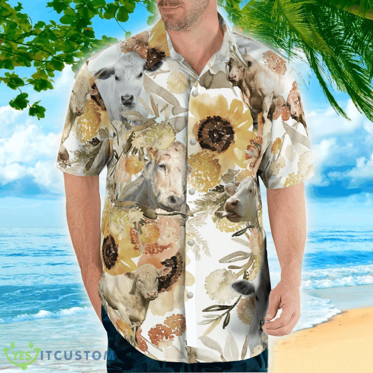 Charolais Cattle Loves Hawaiian Shirt Summer Gift Product Photo 2